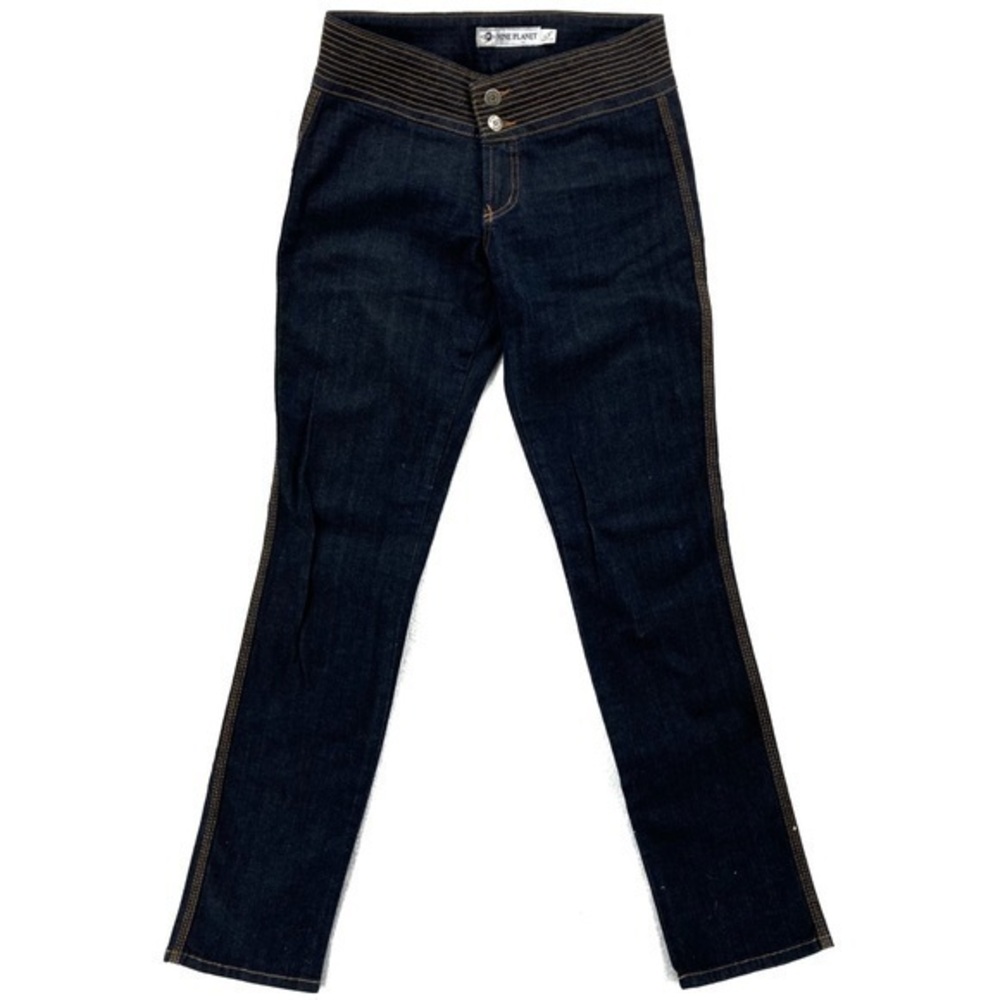 Nine Planet Dark Wash Denim Straight Leg Jean‎